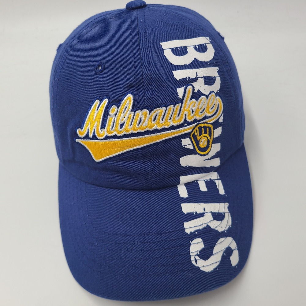 Milwaukee Brewers Hat Strapback Fan Favorite Blue Yellow White MLB Baseball Men